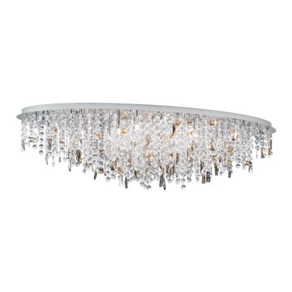 Kristallen plafondlamp CRYSTALRIVER 21xG9/40W/230V glanzend chroom