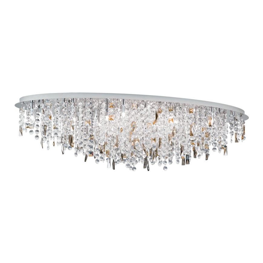 Kristallen plafondlamp CRYSTALRIVER 21xG9/40W/230V glanzend chroom
