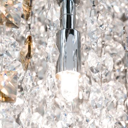 Kristallen plafondlamp CRYSTALRIVER 21xG9/40W/230V glanzend chroom