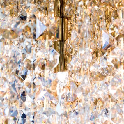 Kristallen plafondlamp CRYSTALRIVER 21xG9/40W/230V goud