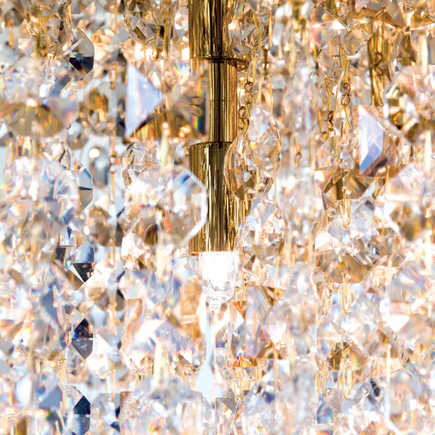 Kristallen plafondlamp CRYSTALRIVER 21xG9/40W/230V goud
