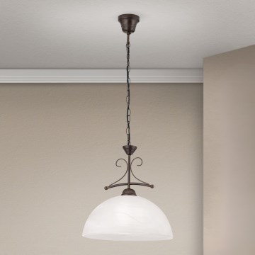 Orion - Kroonluchter aan ketting RULA 1xE27/40W/230V Ø 35 cm wit/brons