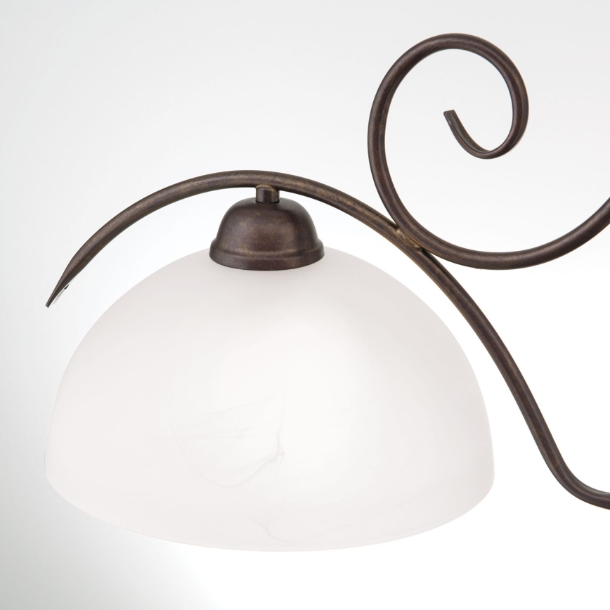 Kroonluchter met ketting RULA 2xE27/40W/230V wit/brons