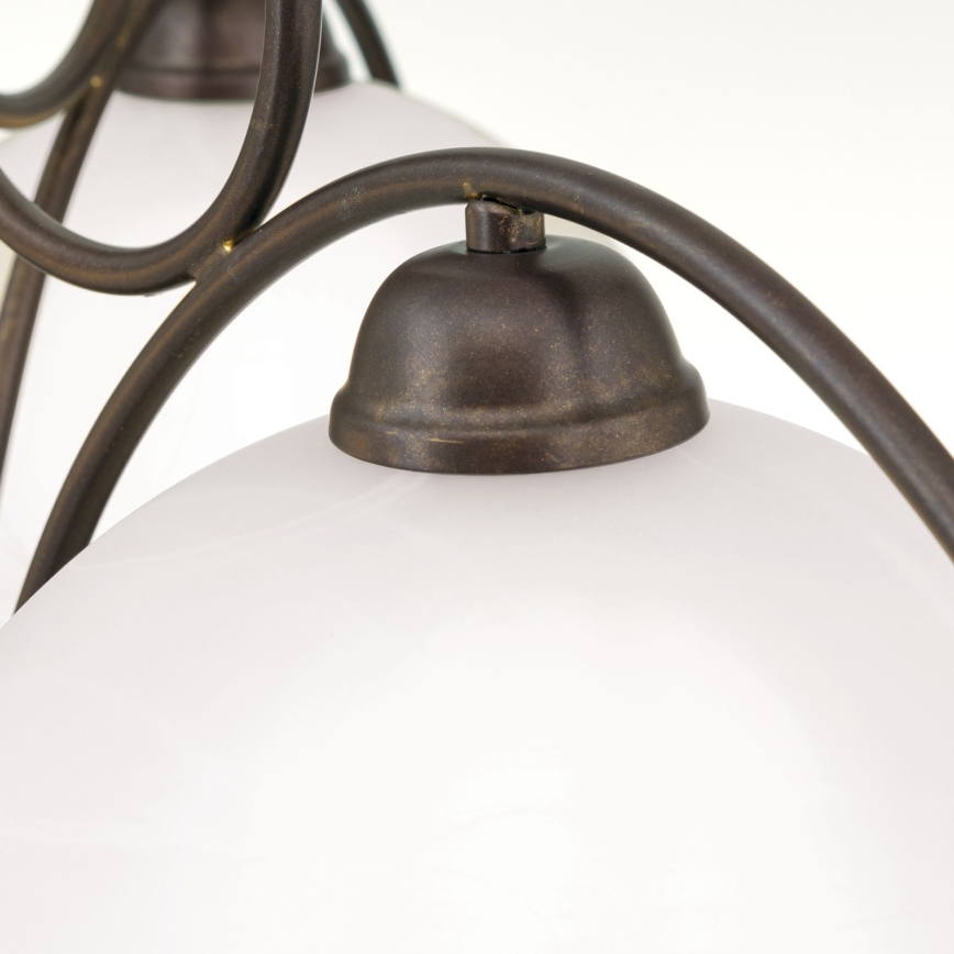 Orion - Kroonluchter met ketting RULA 3xE27/40W/230V Ø 70 cm wit/brons
