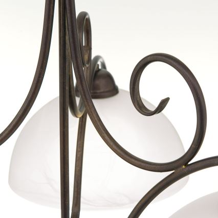 Orion - Kroonluchter met ketting RULA 3xE27/40W/230V Ø 70 cm wit/brons