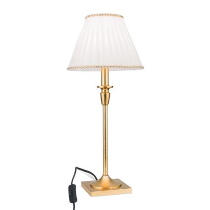 Tafellamp FONSA 1xE27/60W/230V 61 cm wit/goud