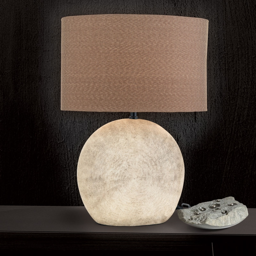 Tafellamp ETHNO 1xE27/60W/230V keramiek bruin/beige