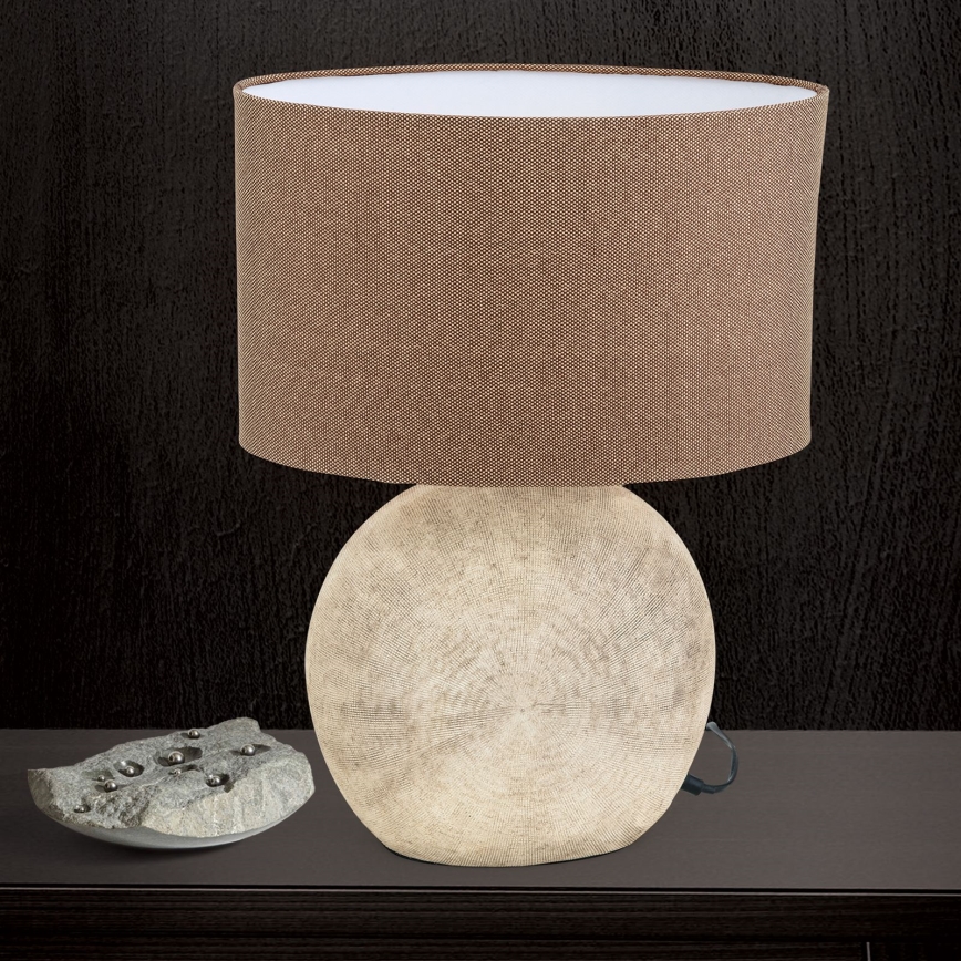 Tafellamp ETHNO 1xE27/60W/230V keramiek bruin/beige