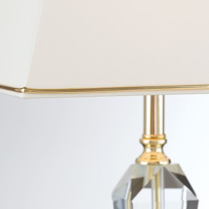 Kristallen tafellamp VERONIQUE 1xE27/60W/230V crème/doorzichtig