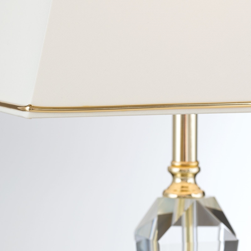 Kristallen tafellamp VERONIQUE 1xE27/60W/230V crème/doorzichtig
