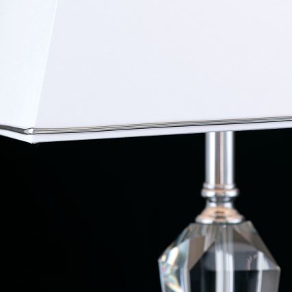 Kristallen tafellamp VERONIQUE 1xE27/60W/230V wit/doorzichtig