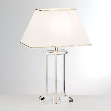 Kristallen tafellamp VERONIQUE 1xE27/60W/230V crème/doorzichtig
