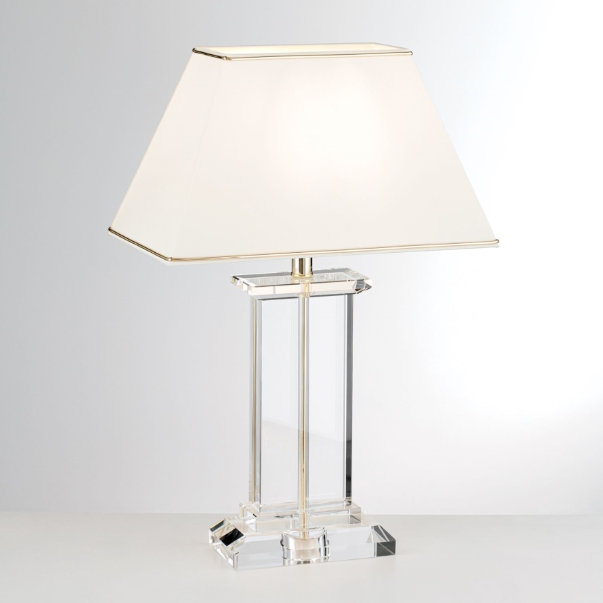 Kristallen tafellamp VERONIQUE 1xE27/60W/230V crème/doorzichtig
