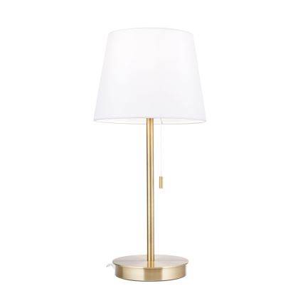 Tafellamp met USB-poort LUDWIG 1xE27/40W/230V 50 cm wit/goud