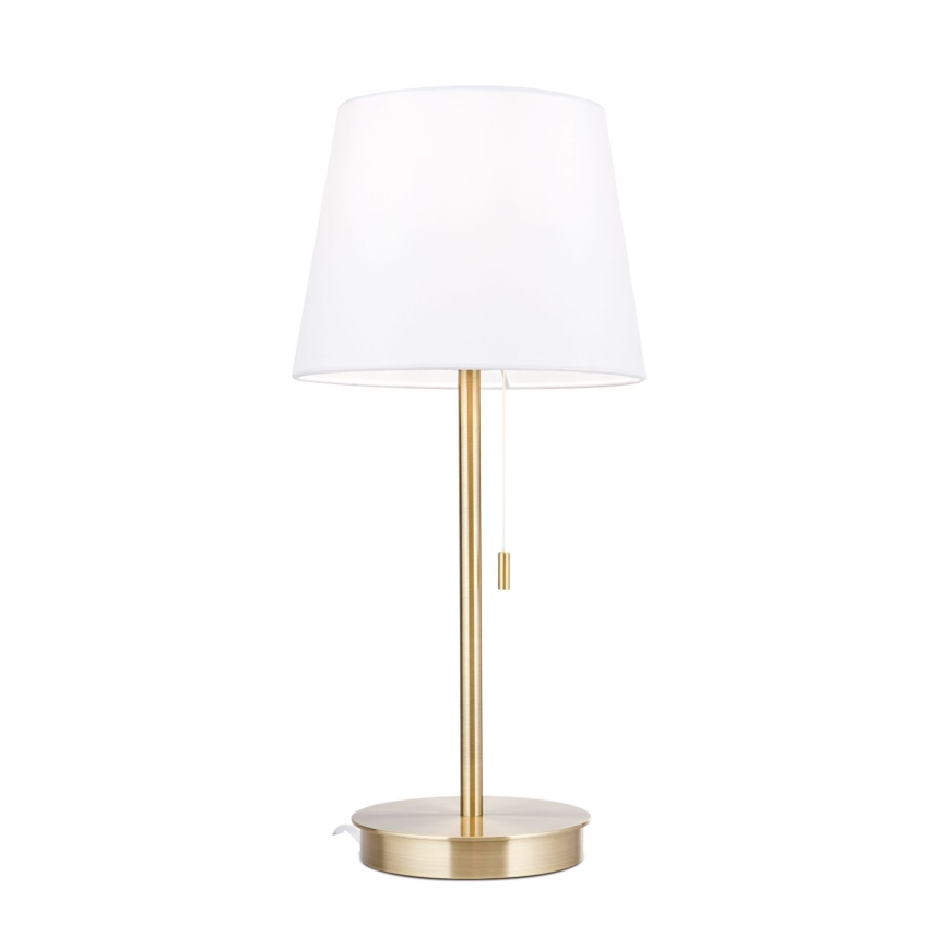 Tafellamp met USB-poort LUDWIG 1xE27/40W/230V 50 cm wit/goud
