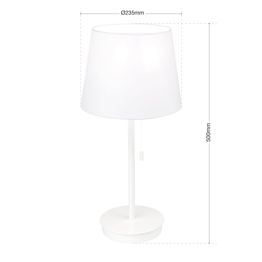 Tafellamp met USB-poort LUDWIG 1xE27/40W/230V 50 cm wit