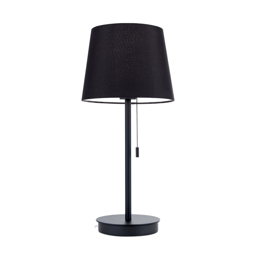 Tafellamp met USB-poort LUDWIG 1xE27/40W/230V 50 cm zwart