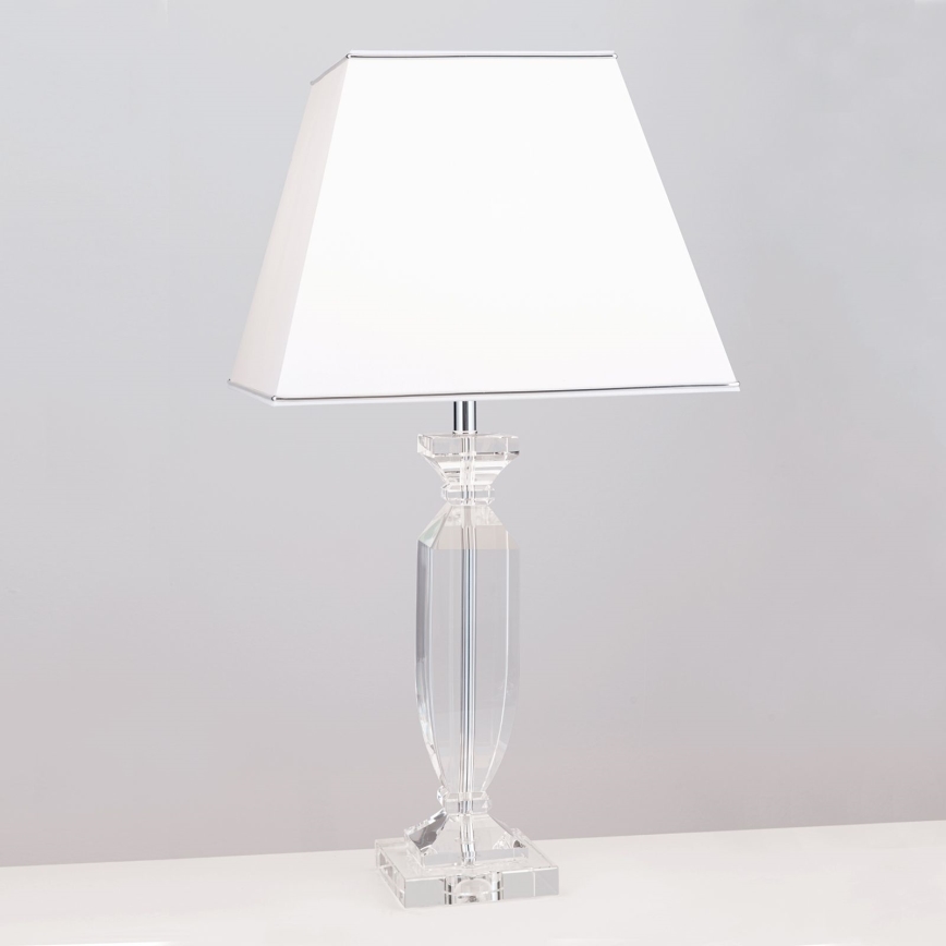 Kristallen tafellamp POKAL 1xE27/60W/230V wit/doorzichtig