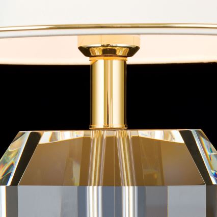 Tafellamp ALEXIS 1xE27/60W/230V crème/goud/doorzichtig