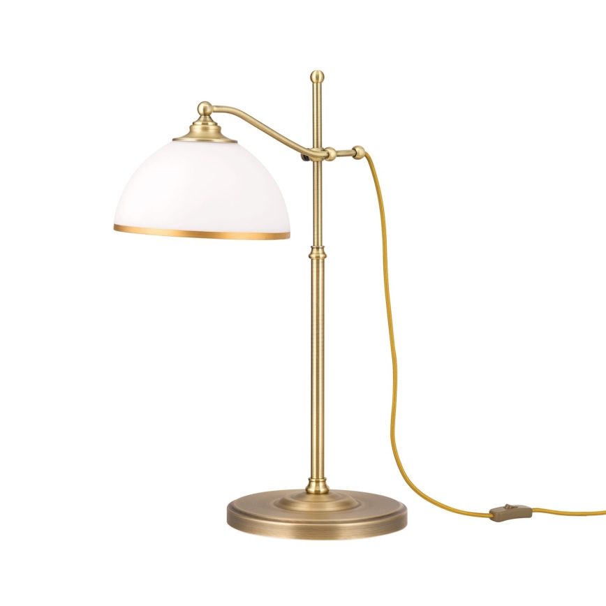 Tafellamp OLD LAMP 1xE27/40W/230V 65 cm wit/messing