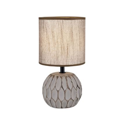 Tafellamp PINIA 1xE14/25W/230V keramiek beige/grijs