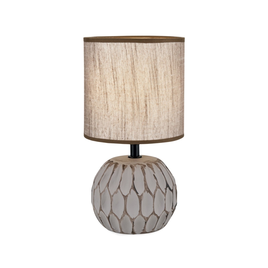 Tafellamp PINIA 1xE14/25W/230V keramiek beige/grijs