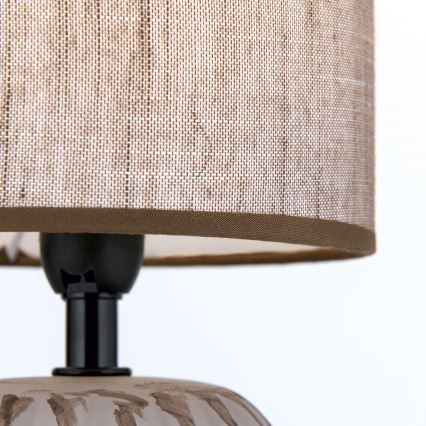 Tafellamp PINIA 1xE14/25W/230V keramiek beige/grijs