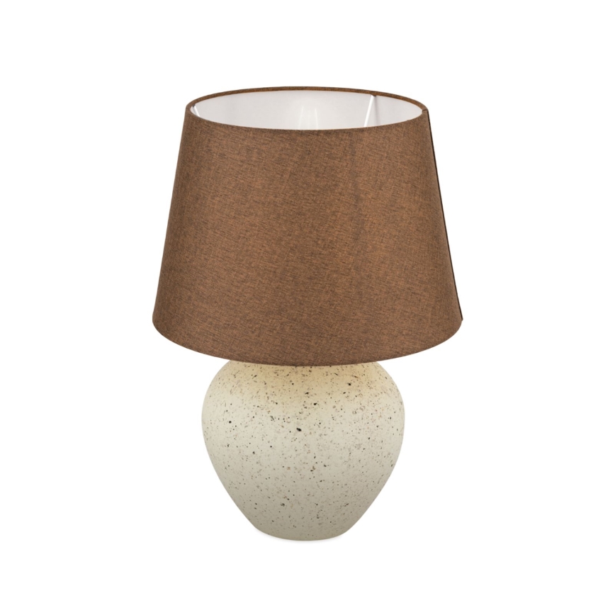 Tafellamp MASAI 1xE27/40W/230V keramiek bruin/beige