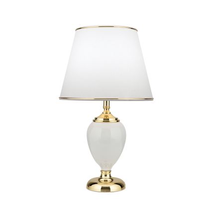 Tafellamp OVUM 1xE27/40W/230V 48 cm keramiek wit/goud