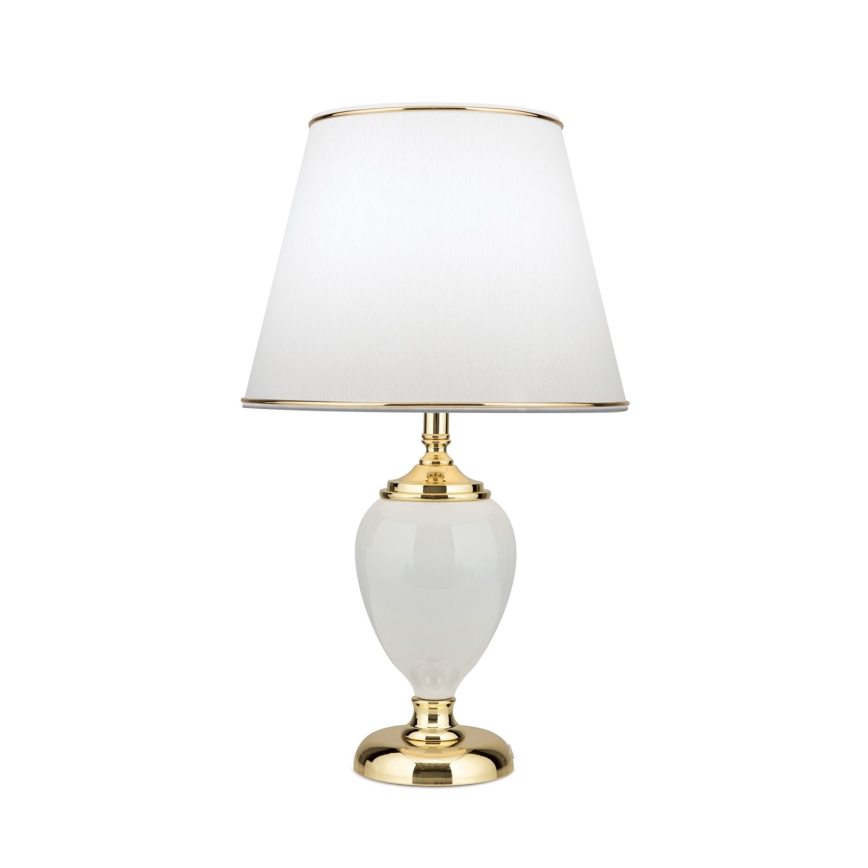 Tafellamp OVUM 1xE27/40W/230V 48 cm keramiek wit/goud