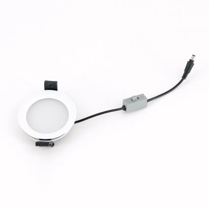 Dimbare LED-inbouwarmatuur voor badkamer OFFICE LED/10W/230V 3000/4000/6000K Ø 9,5 cm UGR19 IP44 wit