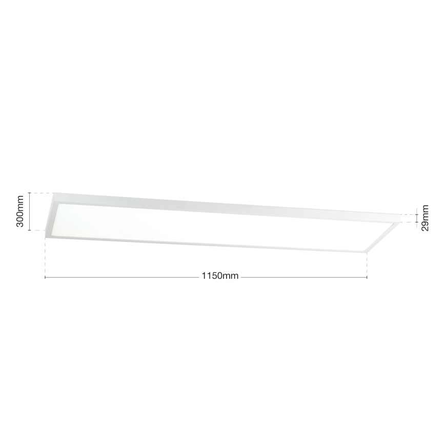 Dimbaar LED-opbouwpaneel DISC LED/40W/230V 2700/3000/4000K 115x30 cm wit