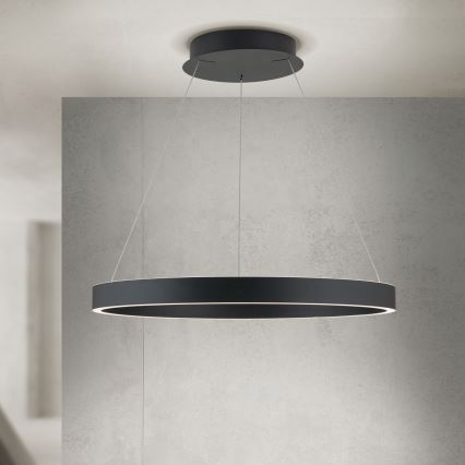 Dimbare pendellamp aan kabel KOLK LED/60W/230V 2700/3000/4000K Ø 60 cm zwart