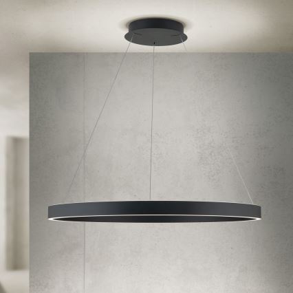 Orion - LED-dimbare hanglamp met kabelophanging KOLK LED/80W/230V 2700/3000/4000K Ø 80 cm zwart