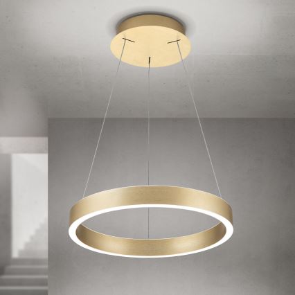 Dimbare LED-pendellamp aan kabel KOLK LED/40W/230V 2700/3000/4000 K Ø 40 cm, goudkleurig