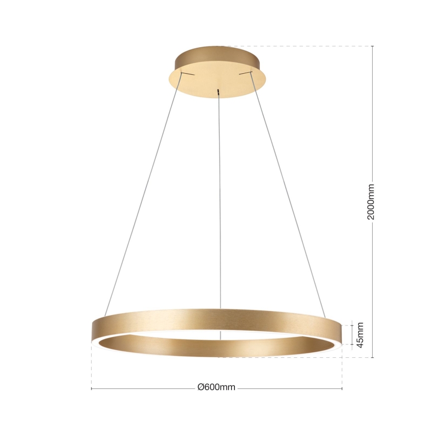 Orion - LED dimbare pendellamp aan kabel KOLK LED/60W/230V 2700/3000/4000K Ø 60 cm goud