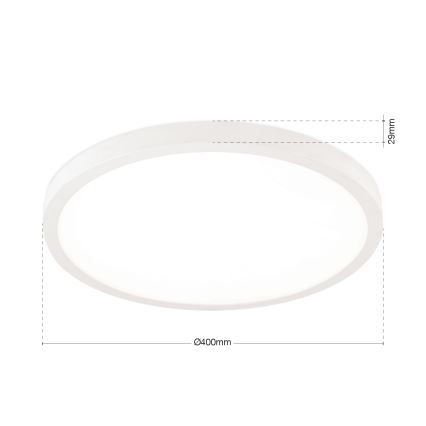 Dimbare LED-plafondlamp DISC LED/30W/230V 2700/3000/4000K Ø 40 cm wit