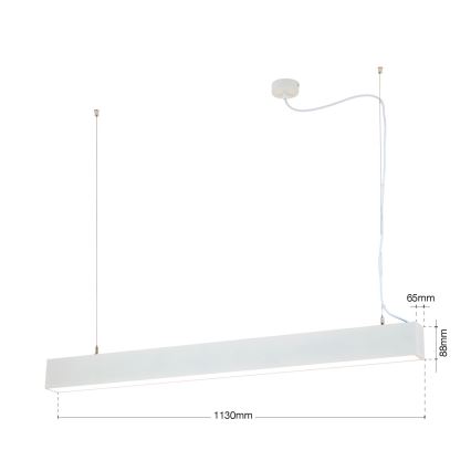 LED plafond- en hanglamp 2-in-1 PALKKI LED/38W/230V 3000/4000/5000K wit