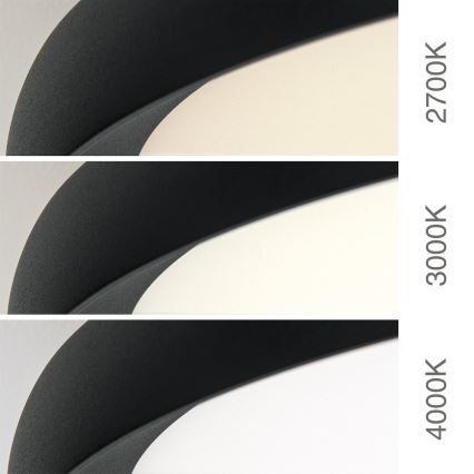 LED plafondlamp KANT LED/30W/230V 2700/3000/4000K Ø 40 cm zwart