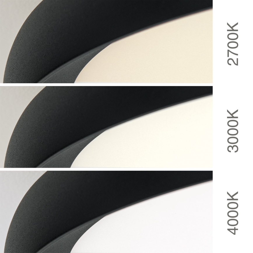 LED plafondlamp KANT LED/30W/230V 2700/3000/4000K Ø 40 cm zwart