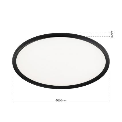 LED plafondlamp KANT LED/50W/230V 2700/3200/4000K Ø 60 cm zwart