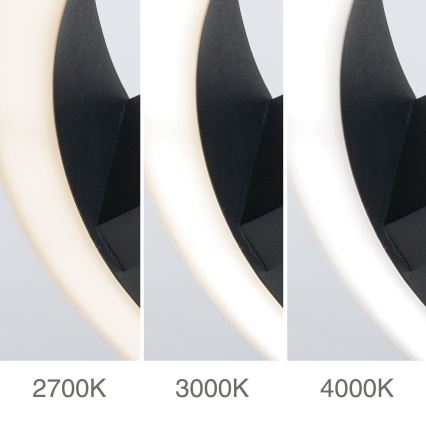 LED-plafondlamp KOLK LED/40W/230V 2700/3000/4000K Ø 40 cm zwart