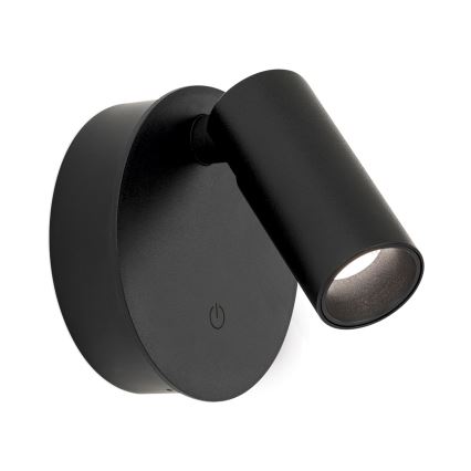 LED dimbare oplaadbare aanraakgevoelige wandspot LUXY LED/1W/5V 2200 mAh 2700/3000/4000K zwart