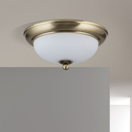 Plafondlamp EMPIRA 2xE14/40W/230V, diameter 26,5 cm, brons