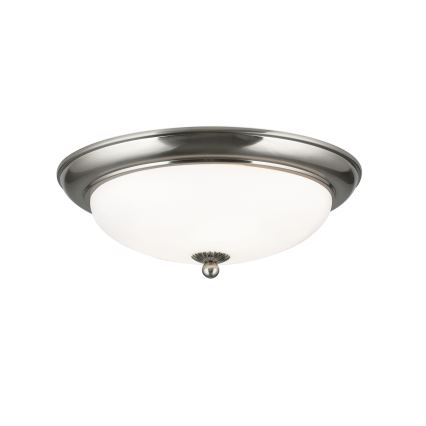 Plafondlamp EMPIRA 2xE27/40W/230V Ø 35,5 cm mat chroom