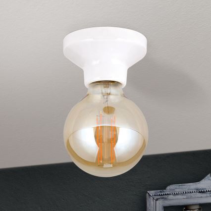 Plafondlamp FROST 1xE27/60W/230V wit