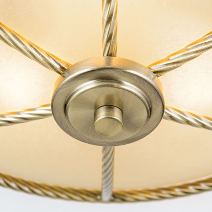 Plafondlamp MAURO 3x E27/60W/230V Ø 42 cm brons