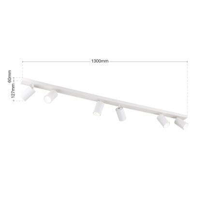 Plafondspot SEAN 6xGU10/13W/230V wit