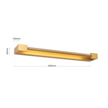 LED Badkamer spiegelverlichting MARILYN LED/18W/230V 60 cm IP44 goud