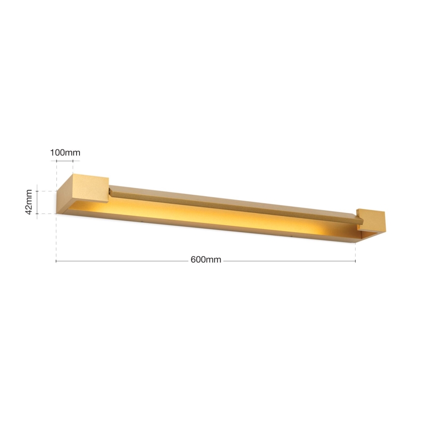 LED Badkamer spiegelverlichting MARILYN LED/18W/230V 60 cm IP44 goud